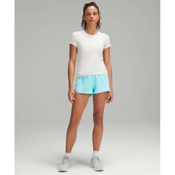 Lululemon Hotty Hot High-Rise Lined Short 2.5" in Cyan Blue - Picture 1 of 11